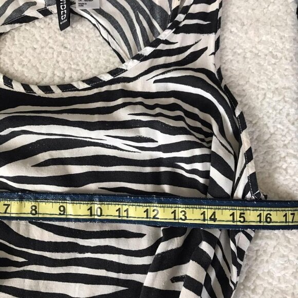 Zebra Animal Print Dress Black White Medium - Picture 7 of 7